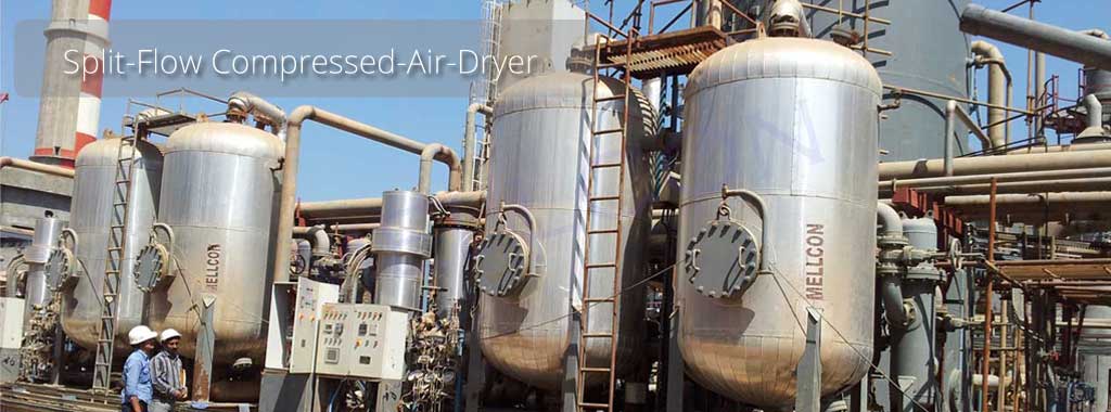 Split flow Compressed air dryer